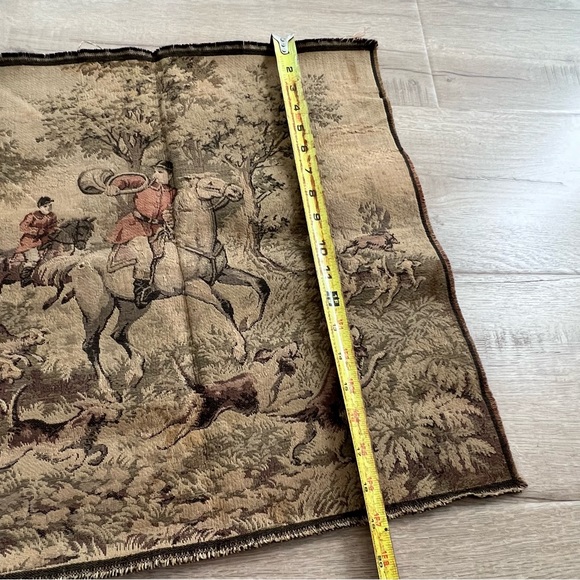 Vintage‎ Needlepoint Classic Italian Square Tapestry Rug Made In Italy 19”